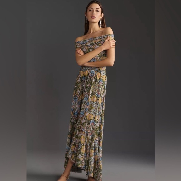 MISA Fiorella Off the Shoulder Maxi Dress Dolce Vita Kaleidoscope - Picture 8 of 15